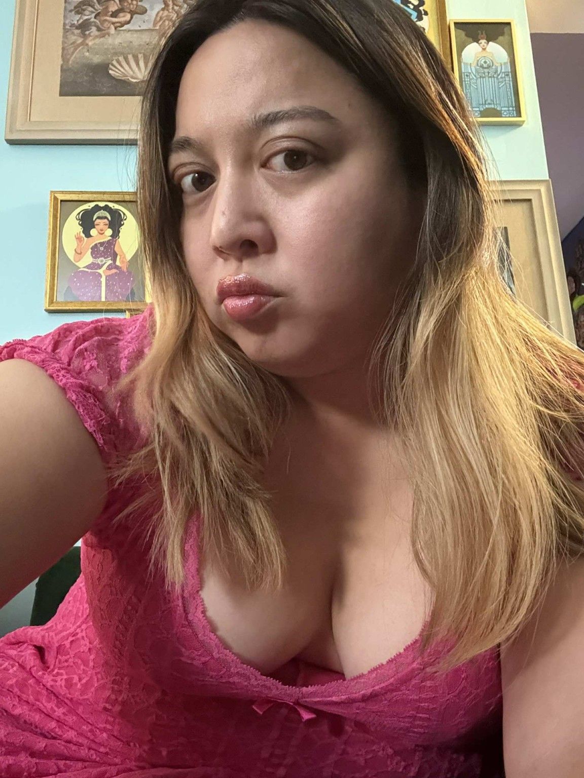 MereBear playful pink portrait